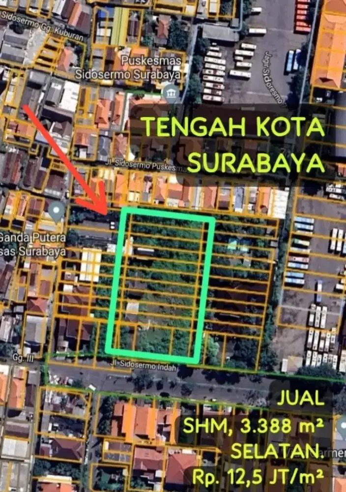 Jual Lahan Tanah Siap Bangun Raya Sidosermo