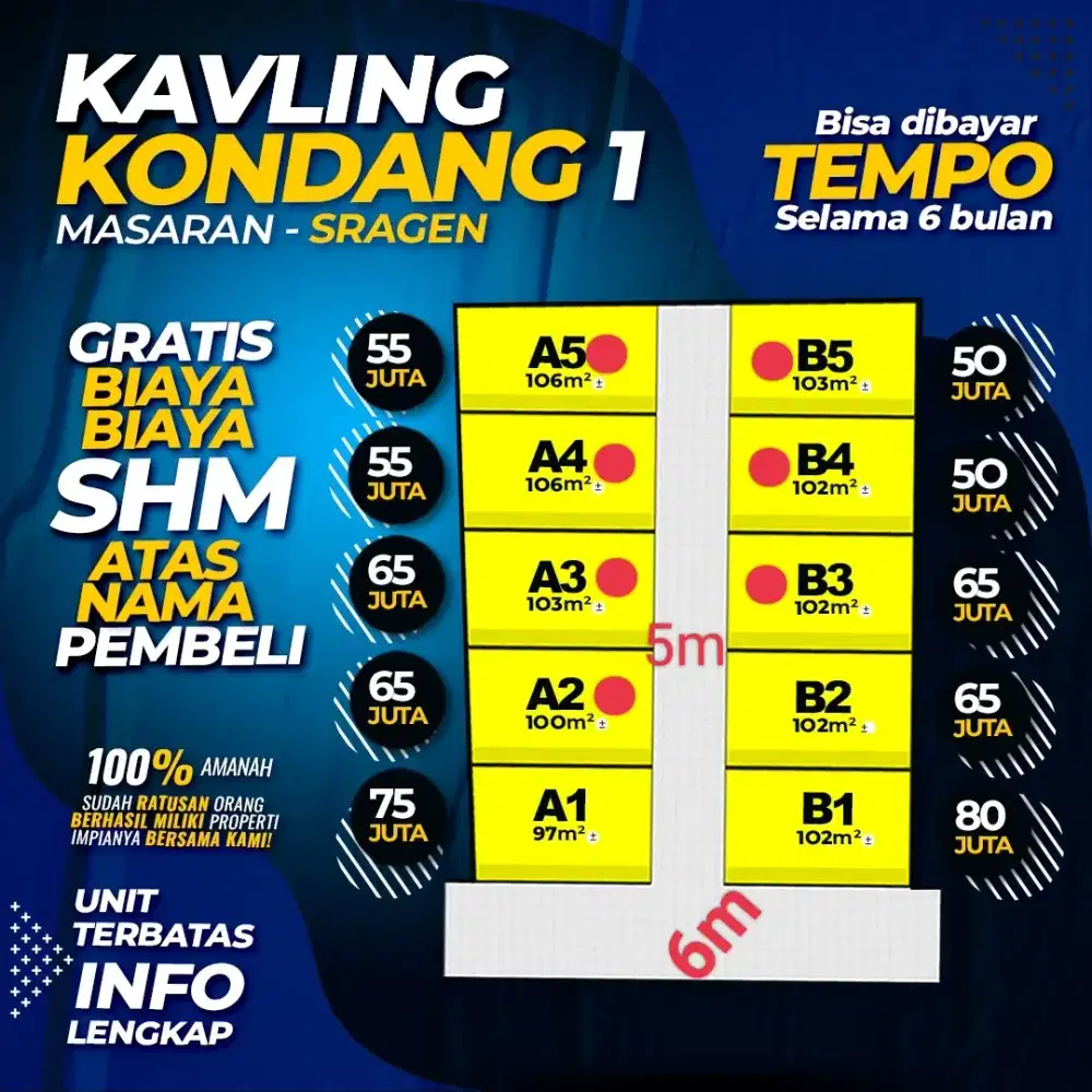 Tanah kavling murah strategis
