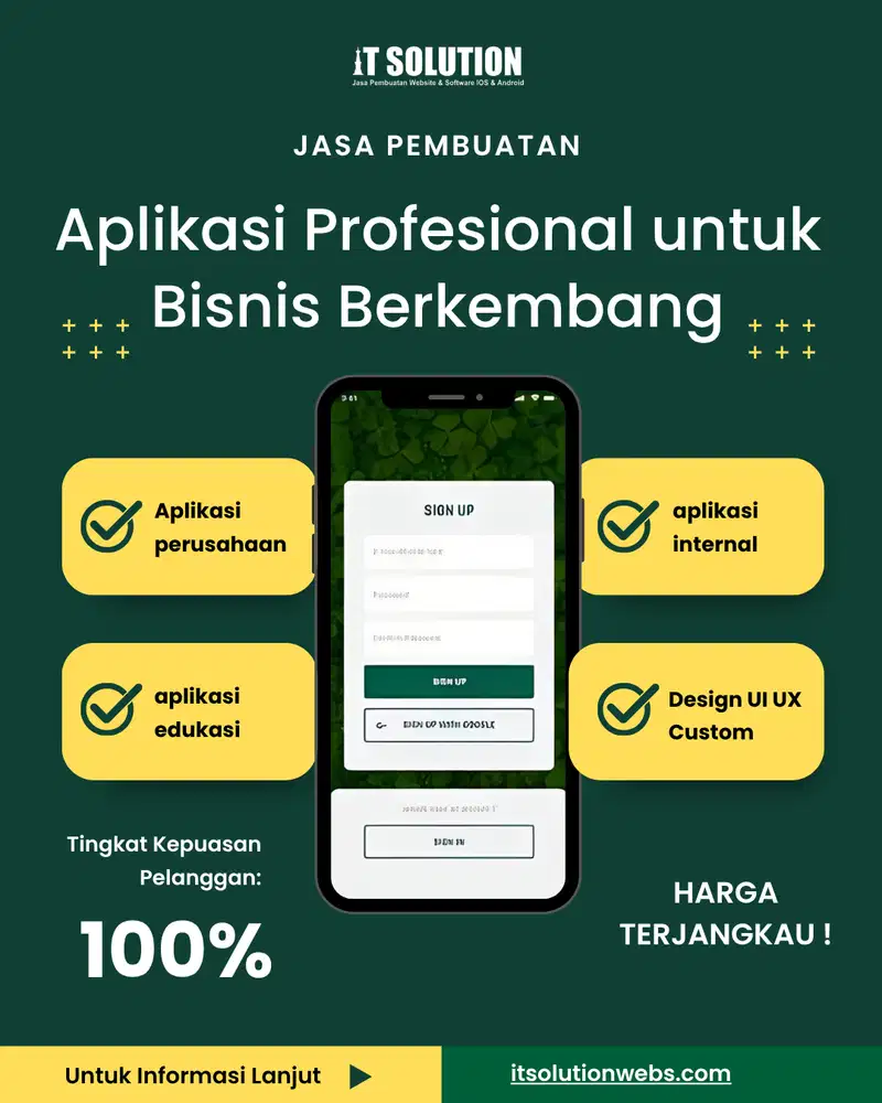 Custom Aplikasi Android Profesional Bergaransi