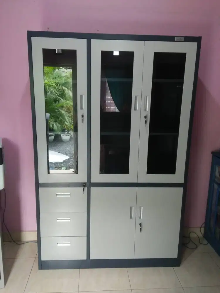 Promo lemari arsip besi 3 pintu laci sale terlaris