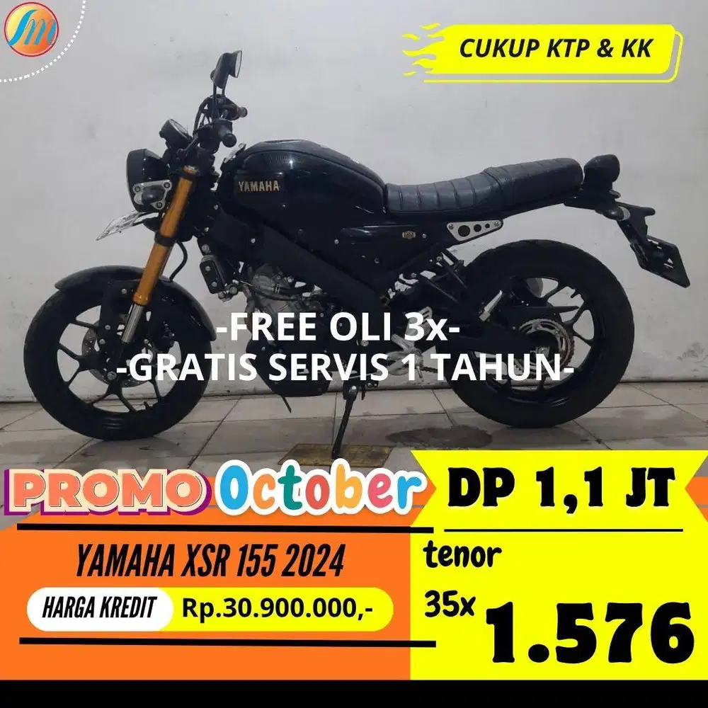 YAMAHA XSR 155 2024 KREDIT MURAH ANGSURAN TERJANGKAU FREE SERVIS
