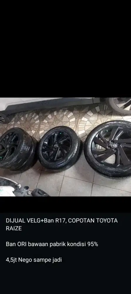 Ban dan velg ORI TOYOTA RAIZE