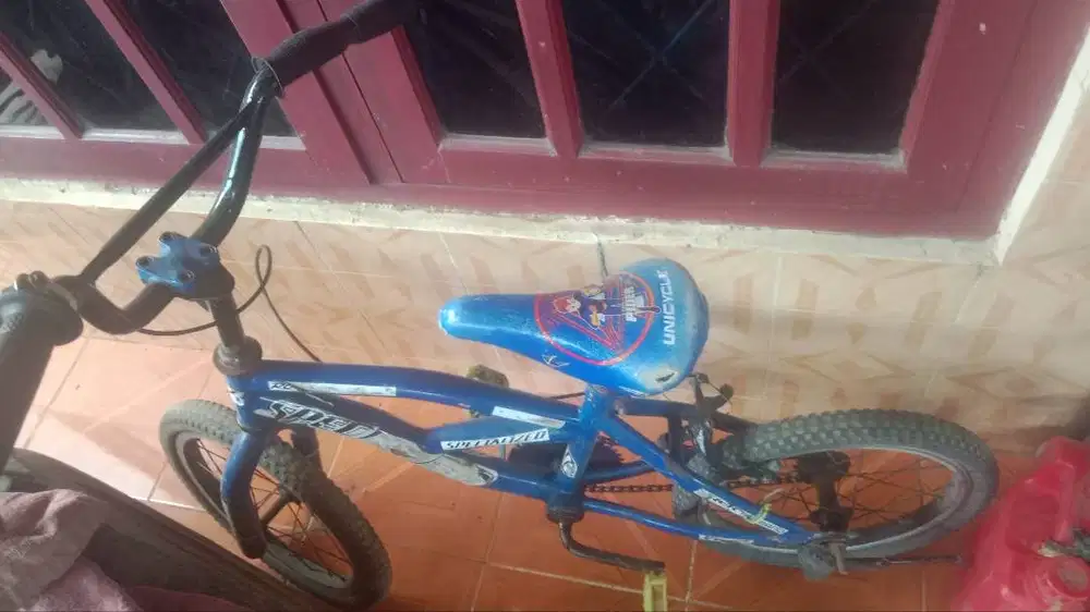 Jual sepeda anak kondisi bekas minus ban belakang bocor, harga 350rb b
