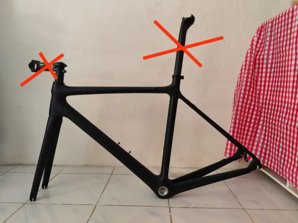 Frameset roadbike carbon size 50 rimbrake