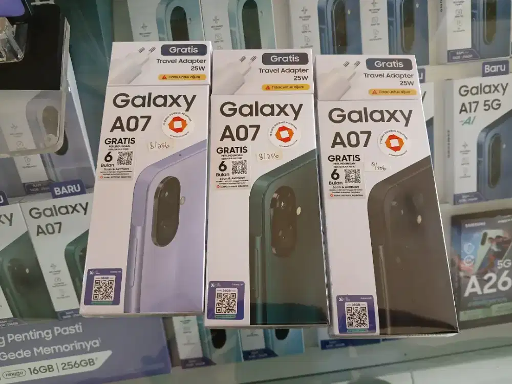 Samsung A07 8+8/256GB, HellioG99, 50MP, Baru fresh segel,Garansi resmi