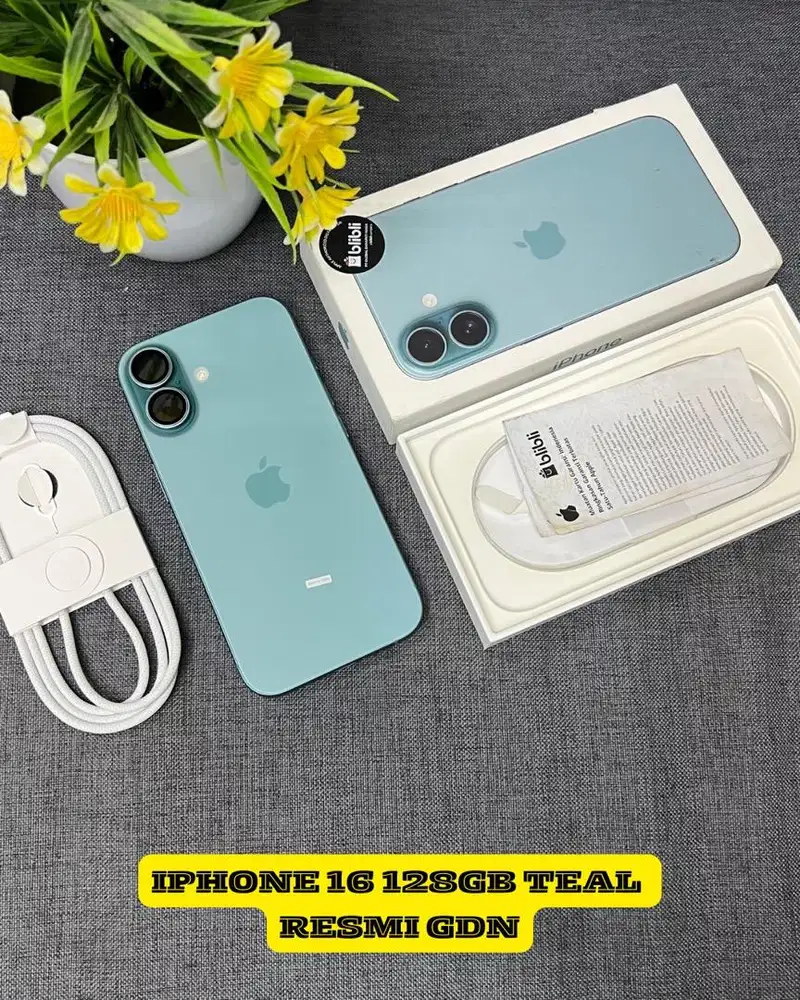 Iphone 16 128gb teal garansi resmi