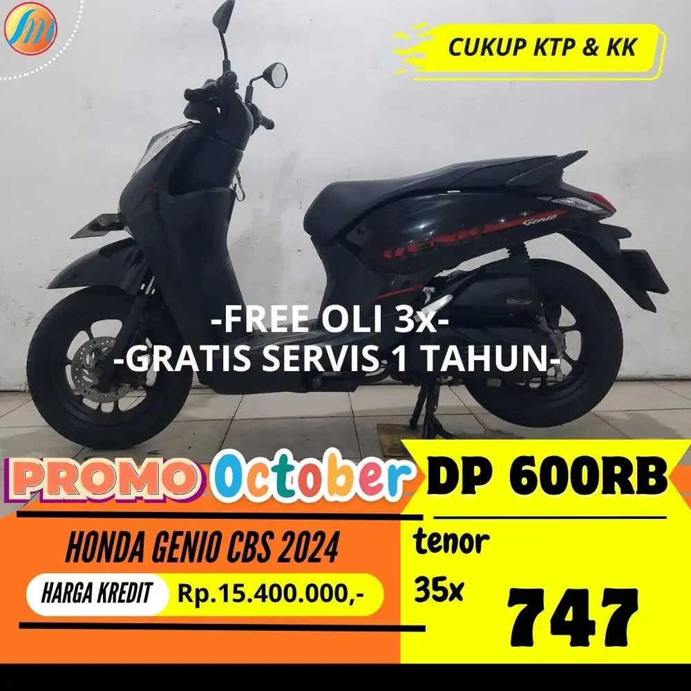 HONDA GENIO CBS 2024 KREDIT DP 600RIBU ANGSURAN RINGAN GRATIS SERVIS