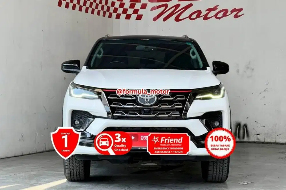 Toyota Fortuner VRZ TRD 2.4 Matic 2021 Putih AT diesel solar DP minim