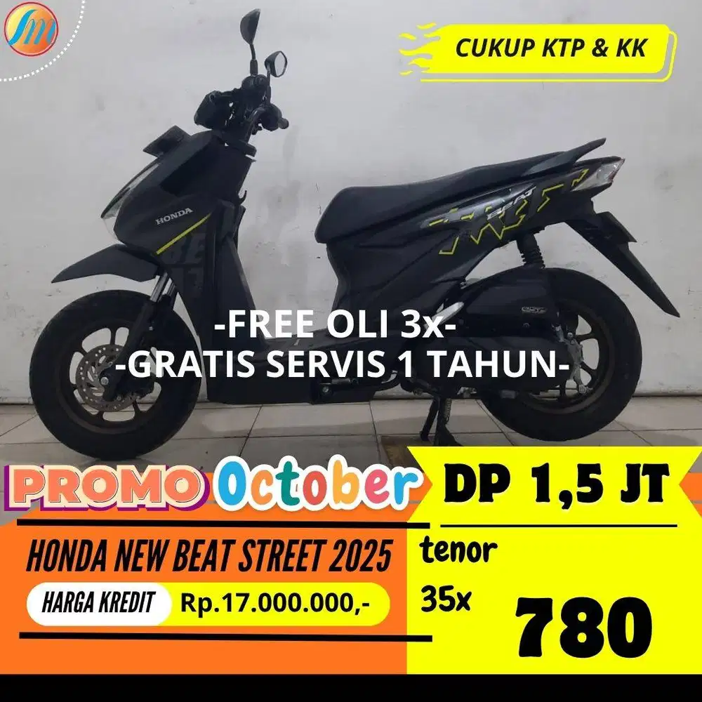 HONDA NEW BEAT STREET 2025 SEKEN KTP DAERAH BISA KREDIT MURAH KTP KK