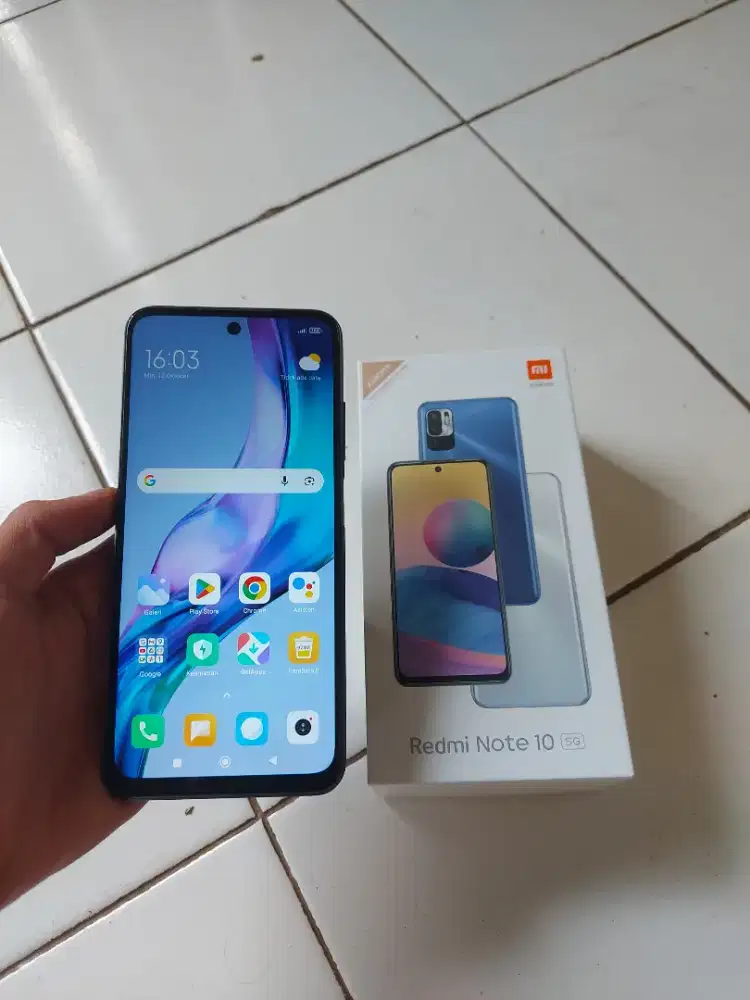 Xiaomi redmi note 10 5G 8+3/128 Gb fullset mulus segel like new