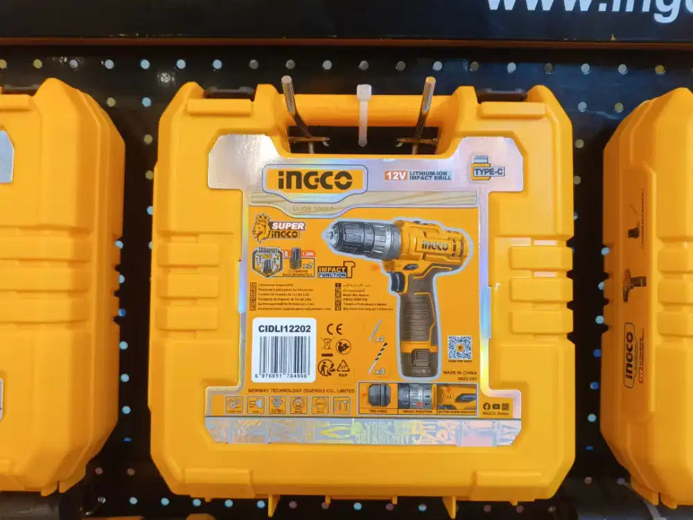 INGCO CDLI12202 - Mesin Bor Baterai 12V Type C + 2 Baterai