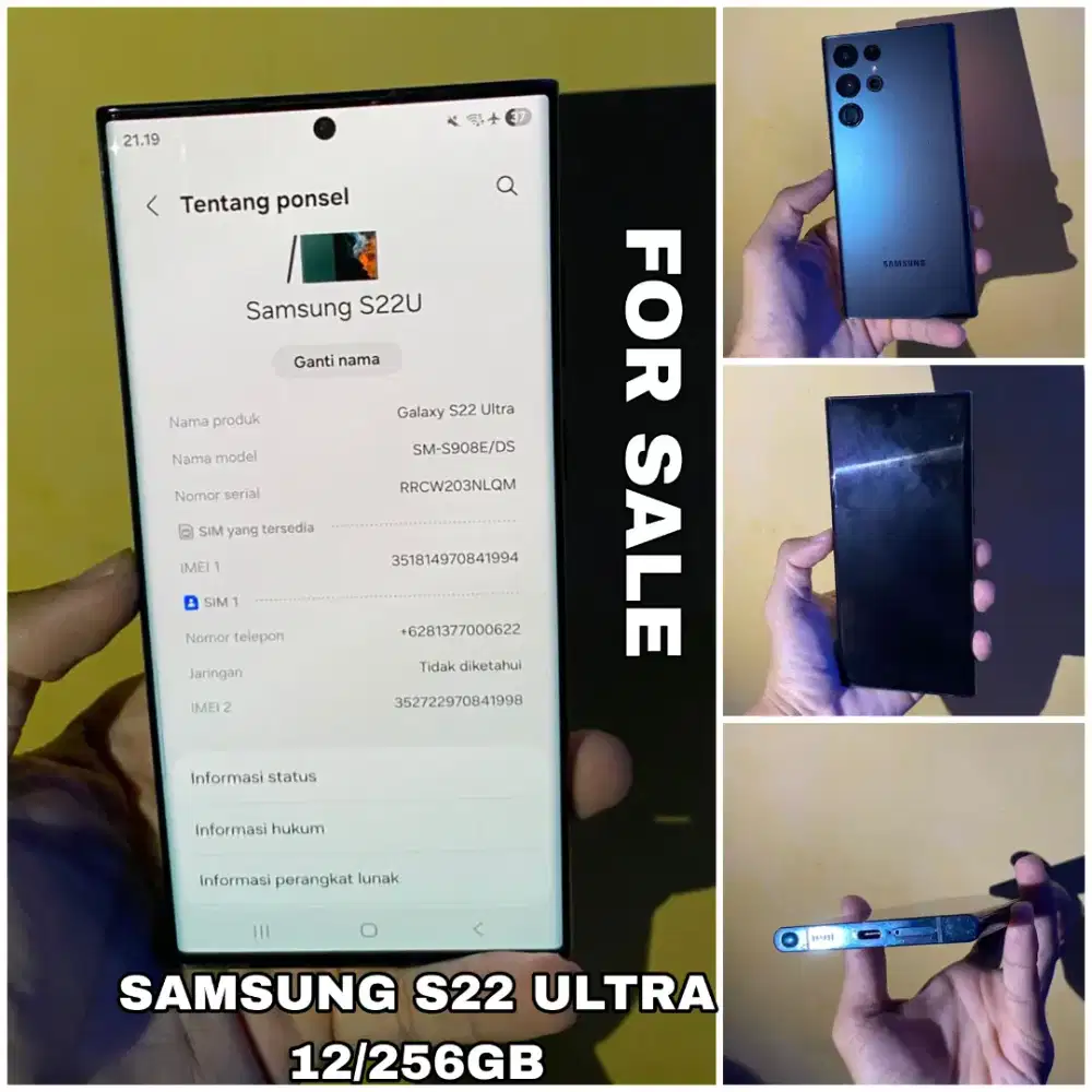 Dijual HP • Samsung S22 Ultra 12/256GB