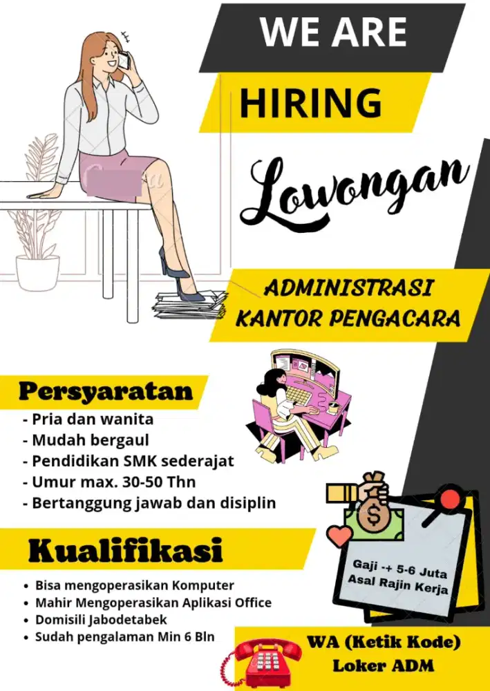 Loker Admin Kantor (Jakpus)