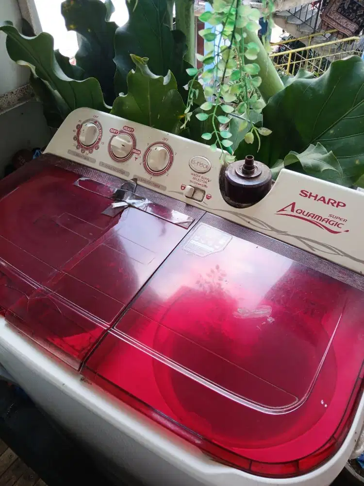 Mesin Cuci Sharp ES-T95CR 2 dua tabung 9kg pemakaian pribadi