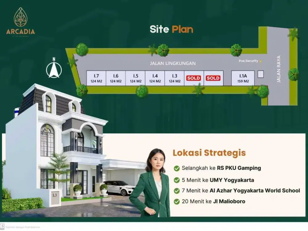 Dijual Rumah 3 Lantai Depan RS PKU Gamping  Yogyakarta