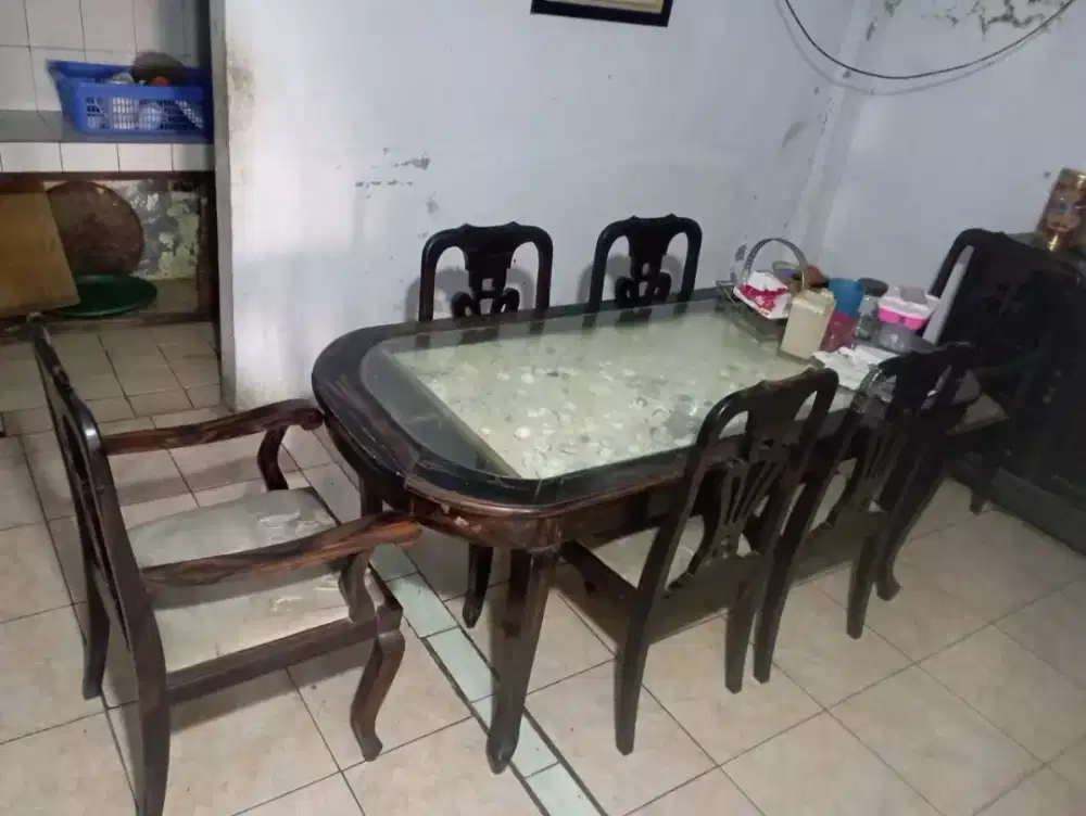 MEJA & KURSI DARI KAYU HITAM EBONI ASLI