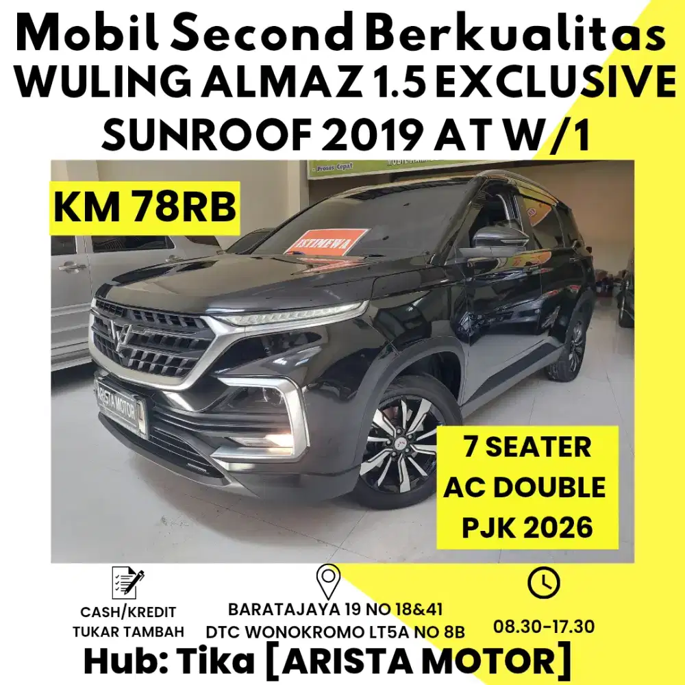 Wuling Almaz 1.5 Exclusive 2019 AT W'2026(7 SEATER, AC DOUBLE)