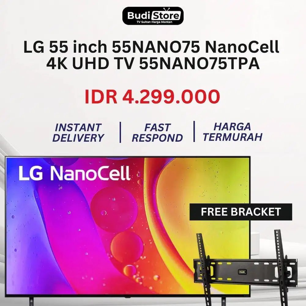 LG 55 inch 55NANO75 NanoCell 4K UHD TV 55NANO75TPA FREE BRACKET DINDIN