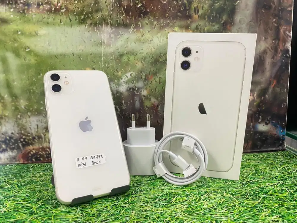 Iphone 11 putih mulus kaya baru 64gb iBox bh 77% real