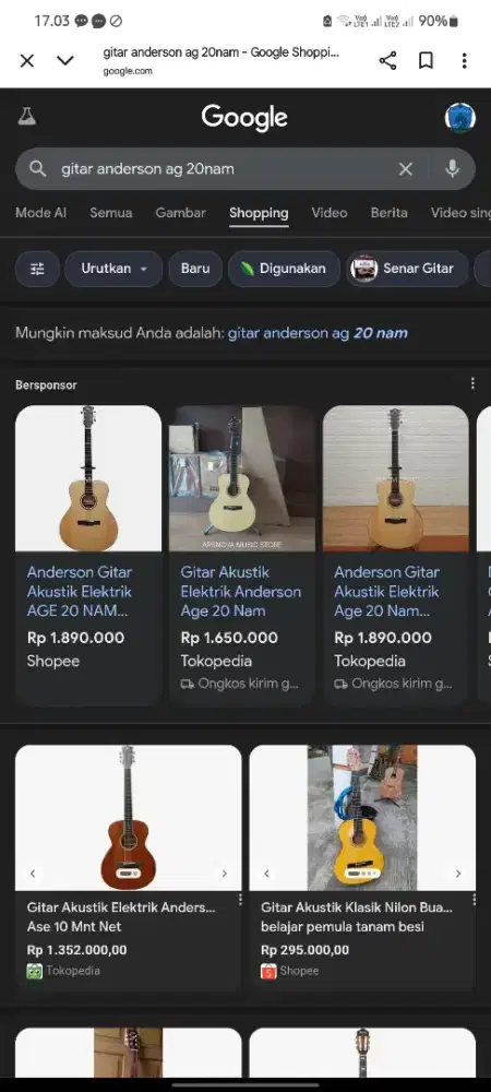 GITAR ANDERSON AKUSTIK ELEKTRIK ORIGINAL JUAL MURAH
