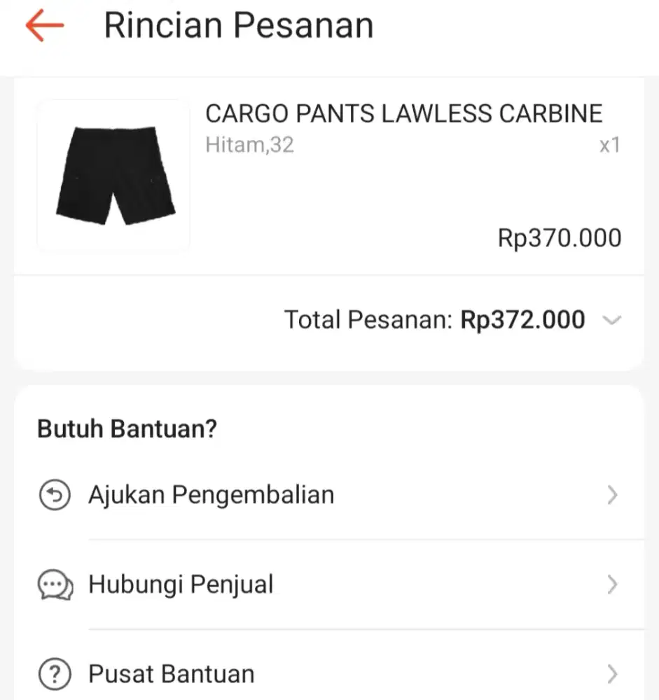 Celana Cargo Pendek Lawless Size 32