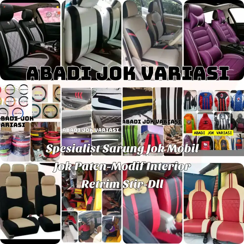 Promo Sarung Jok Mobil Murah/Modif Interior/Siap Atr Psg SeJabodetabek