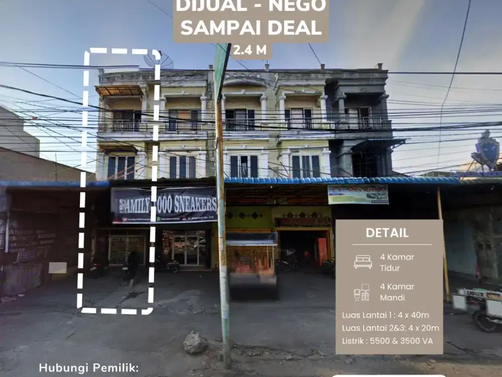 Ruko Strategis di Medan – Siap Disewa / Dijual !  NEGO SAMPAI DEAL