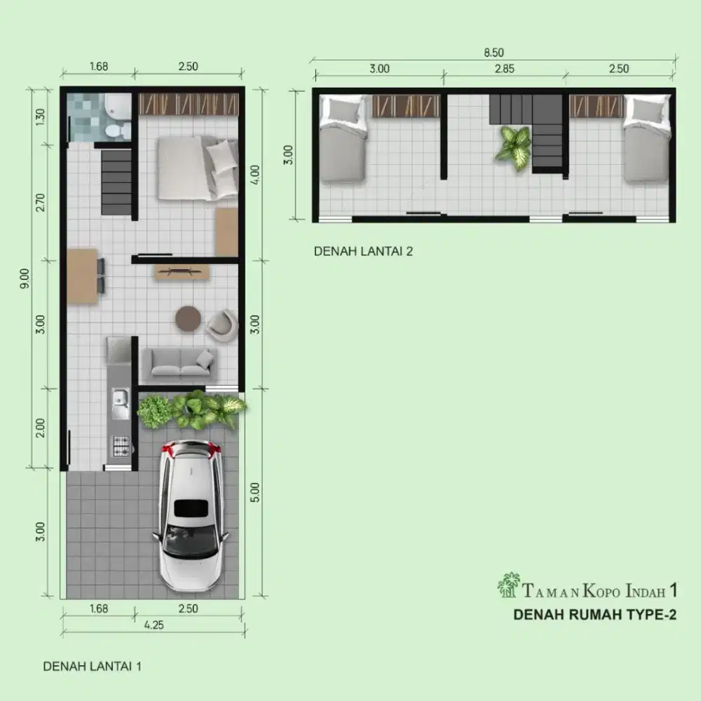SEWA RUMAH 2,7JT/BULAN=TKI 1 51/60M2 TKI 1 BLOK G