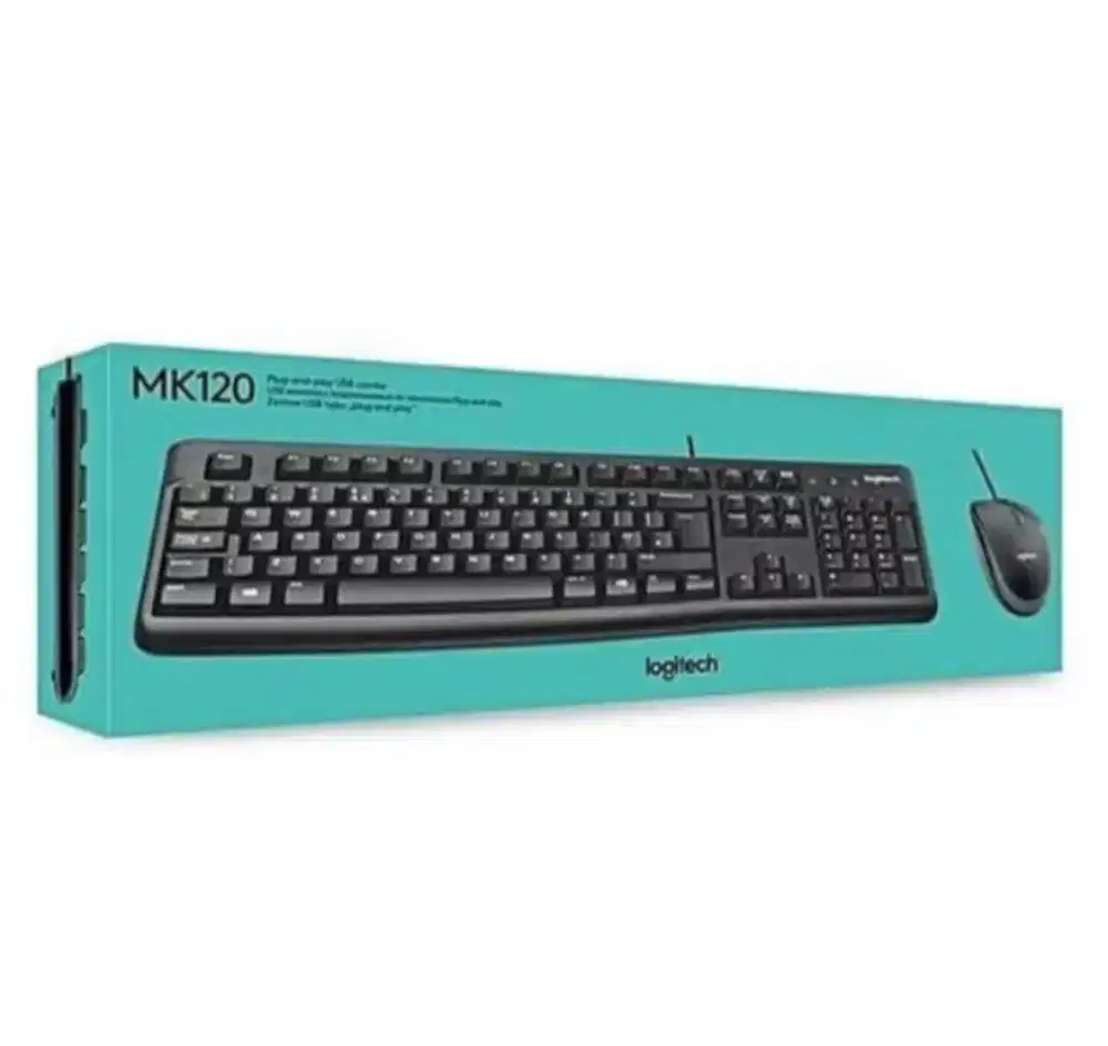 Keyboard + Mouse Kabel USB A Logitech MK120 Ori