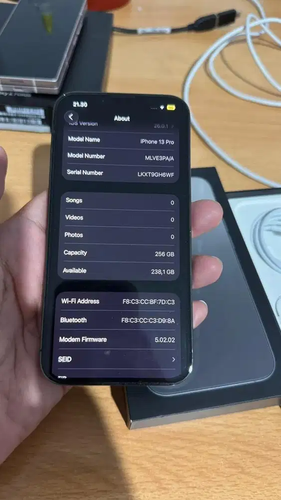 Iphone 13 pro 256gb mulus bebas dent ex gar ibox PA/A part semua ori