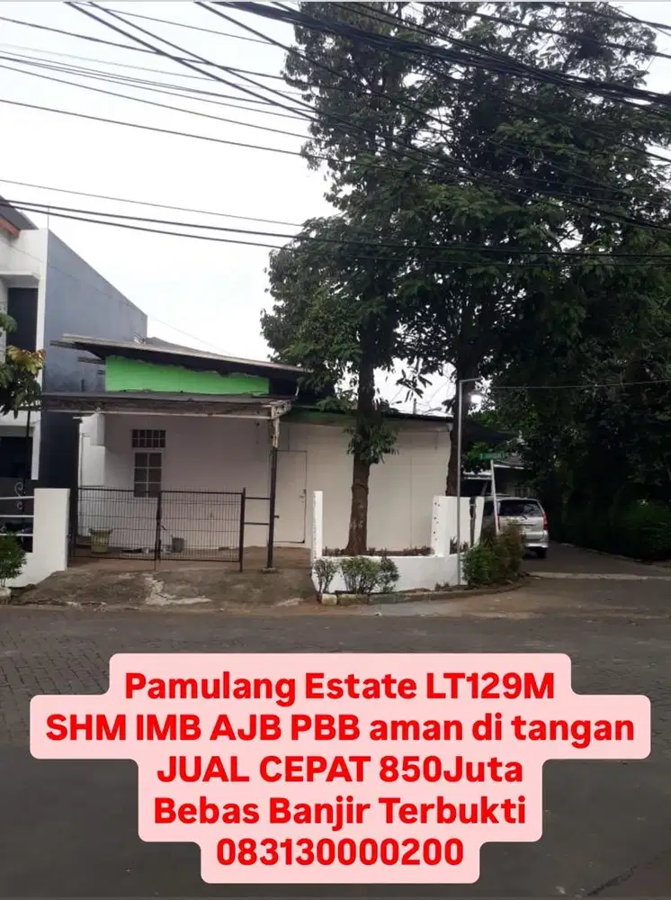 jual tanah pamulang estate BU bebas banjir Luas Murah tanpa perantara