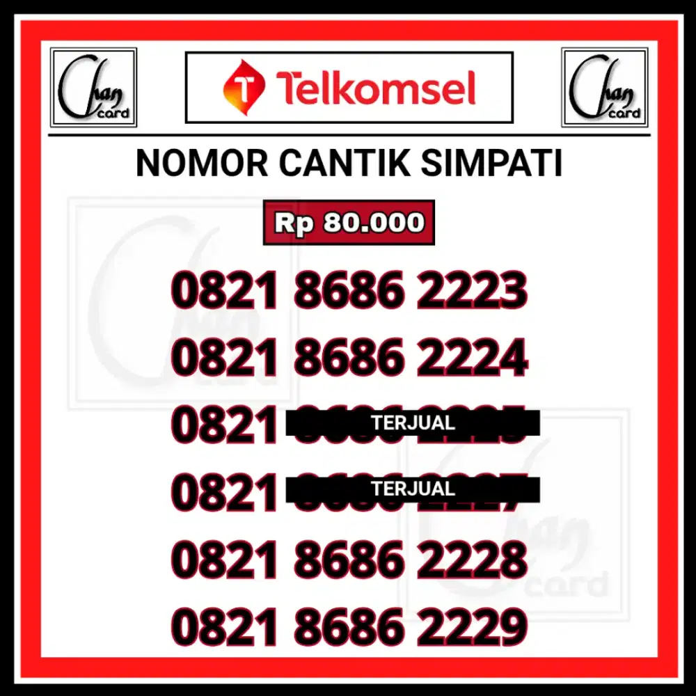 Nomor Cantik Simpati Pilihan Kartu Perdana Cantik Telkomsel Termurah