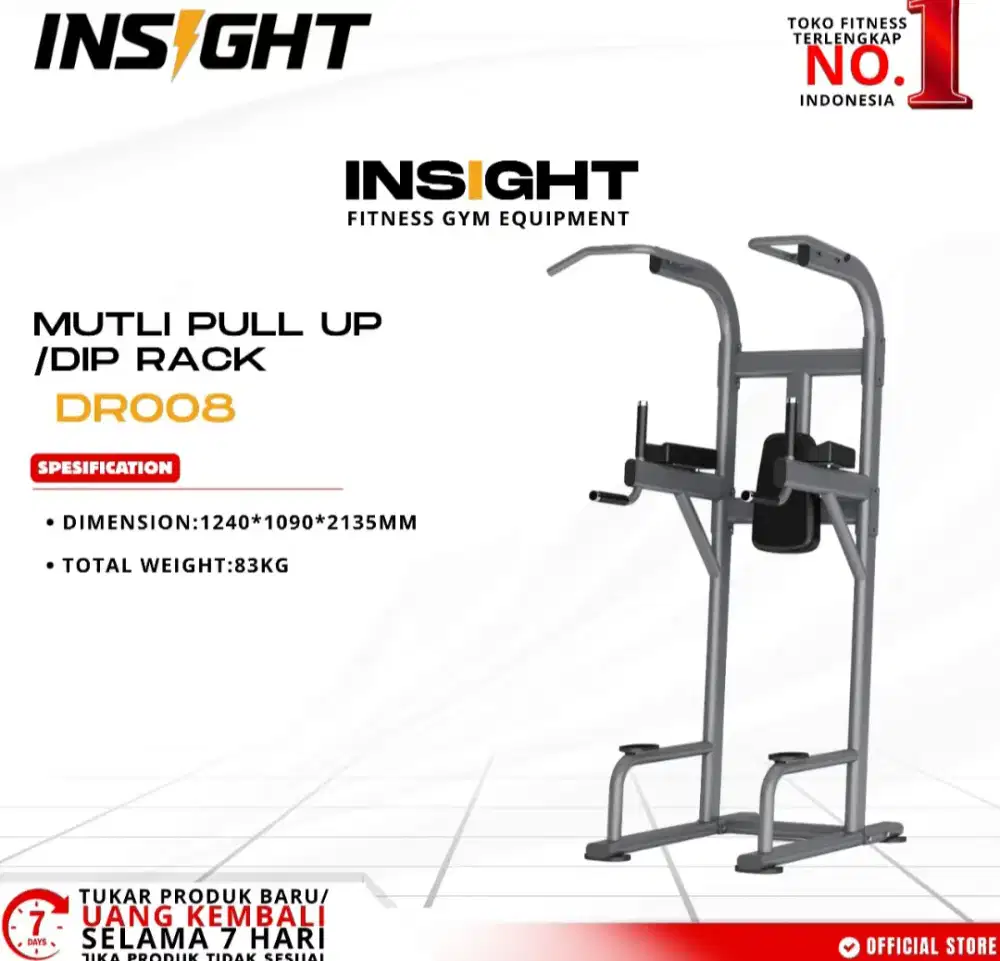 MUTLI PULL UP DIP RACK
DR008 ALAT FITNESS GYM INSIGHT