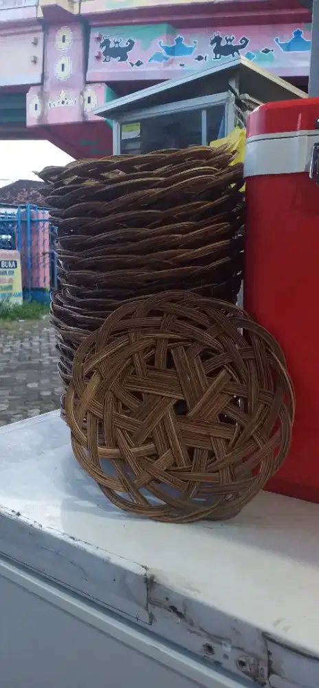 Piring makan rotan(45pcs)