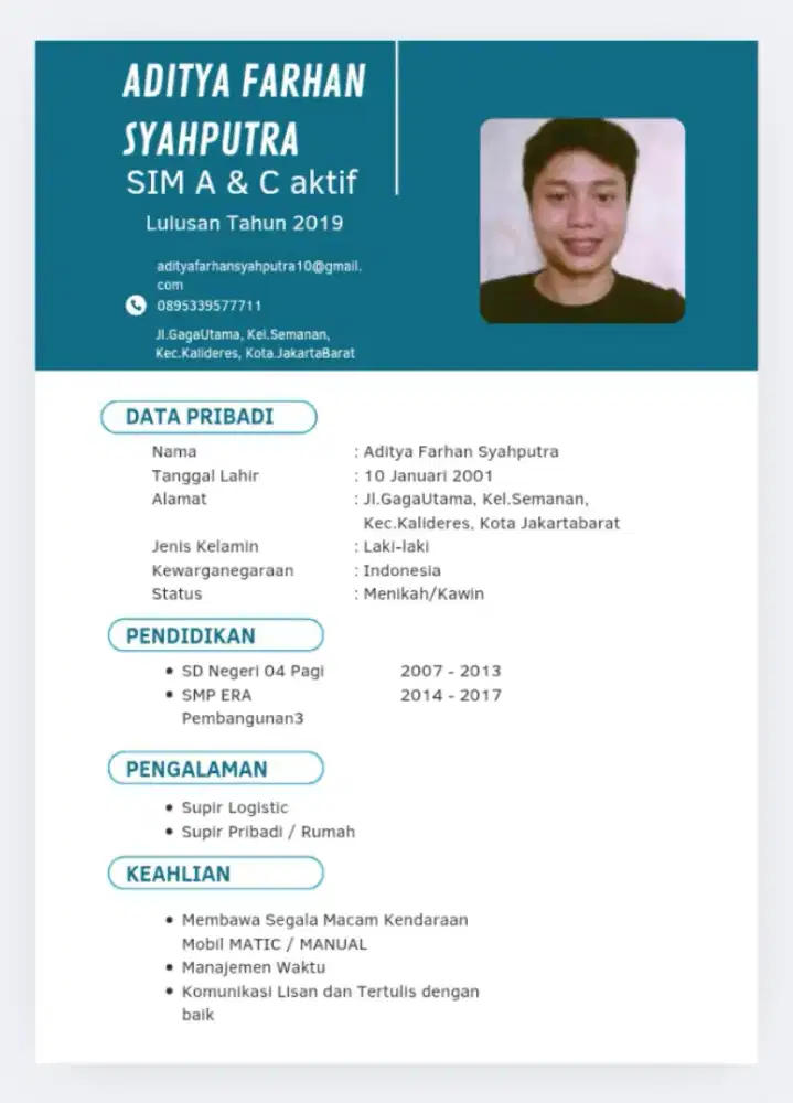 Jasa Freelance Driver/Supir