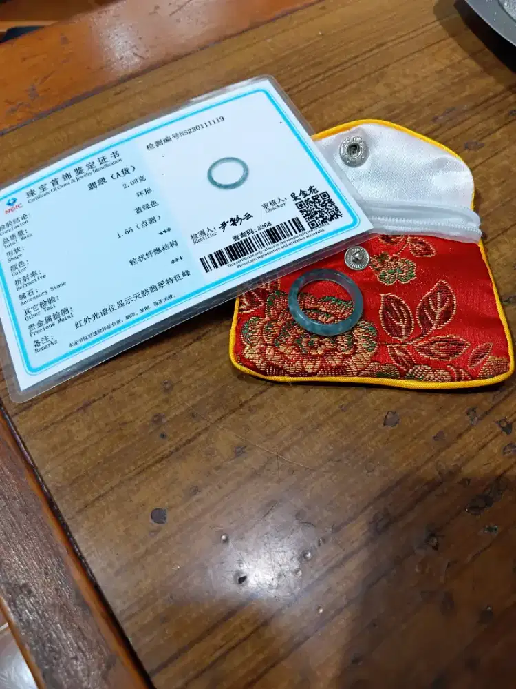 Jual cincin Giok asli Burma icy blue water+sertifikat