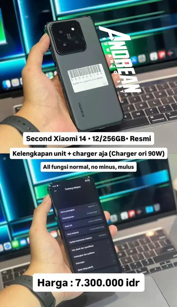 Second Xiaomi 14/256 gb Resmi unit dan charger