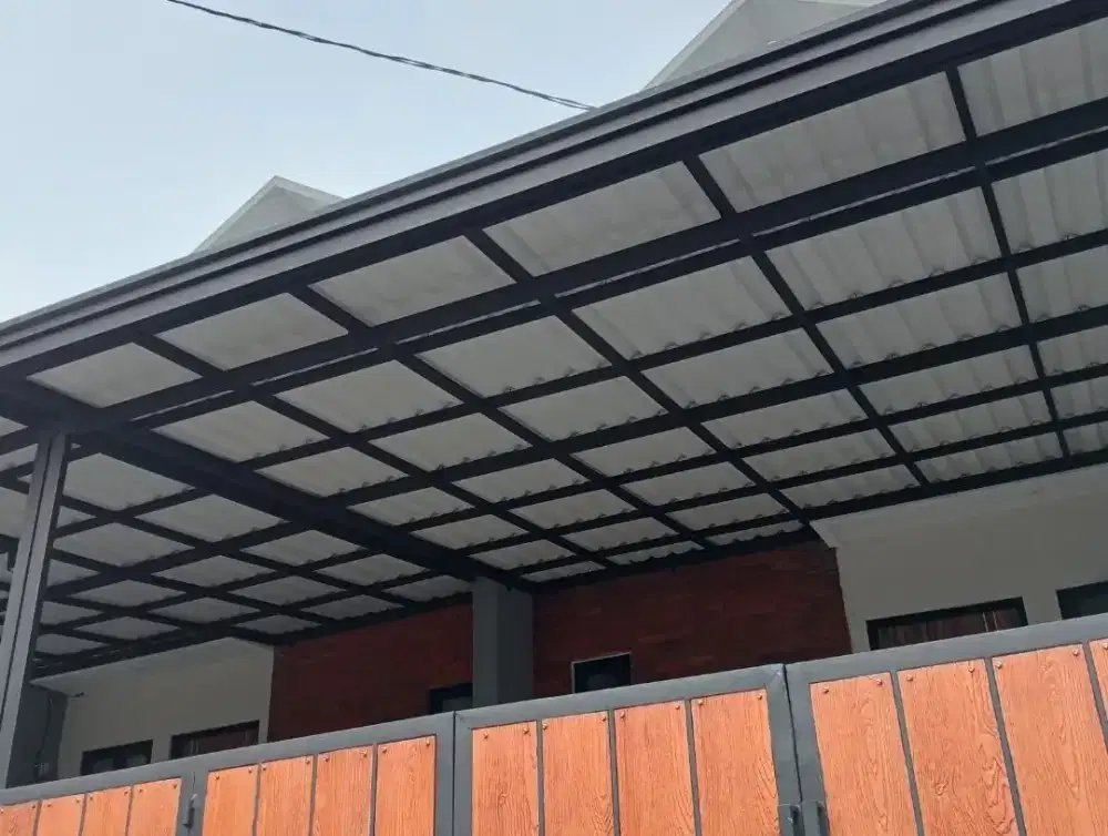 Kanopi alderon single layer kombinasi plafon pvc