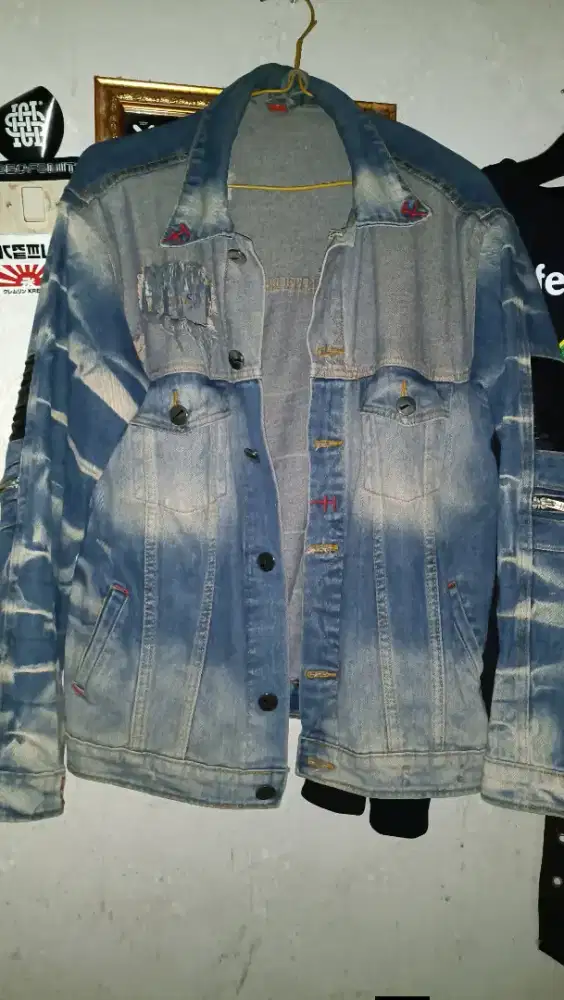 Jual jaket denim ukuran L jarang dipake
