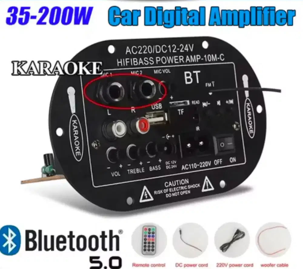 Amplifier board bluetooth 1 set tinggal pasang pnp