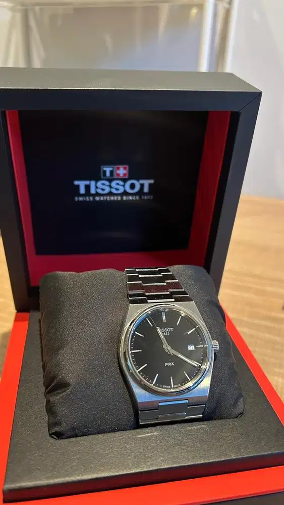 Jam Tangan Tissot PRX 40mm black dial - swiss made