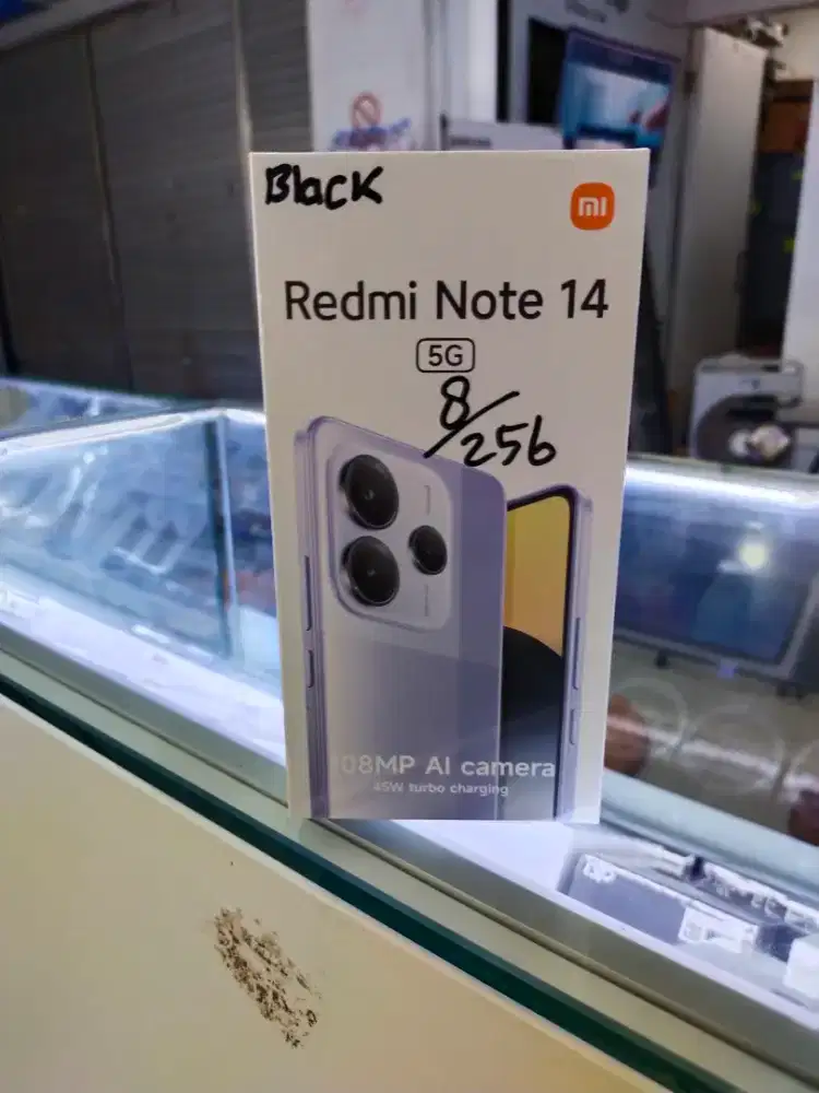 Redmi note 14 5g 8/256 black new garansi