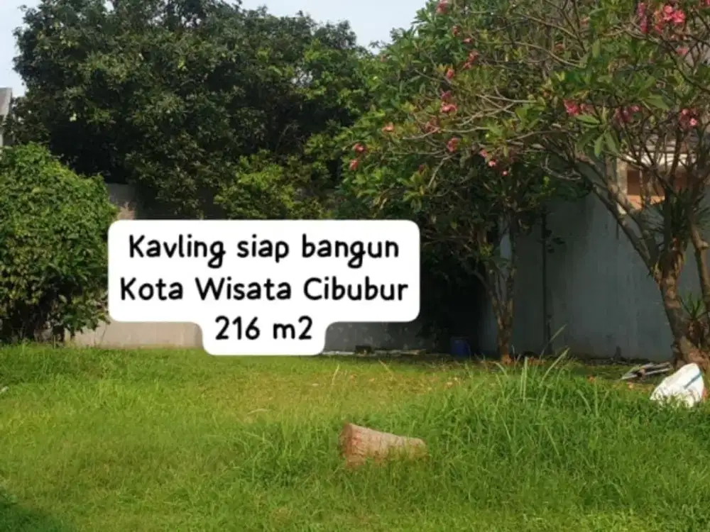 Di Jual Kavling Siap  Bangun 7,9jt/m. Kota Wisata Cibubur.