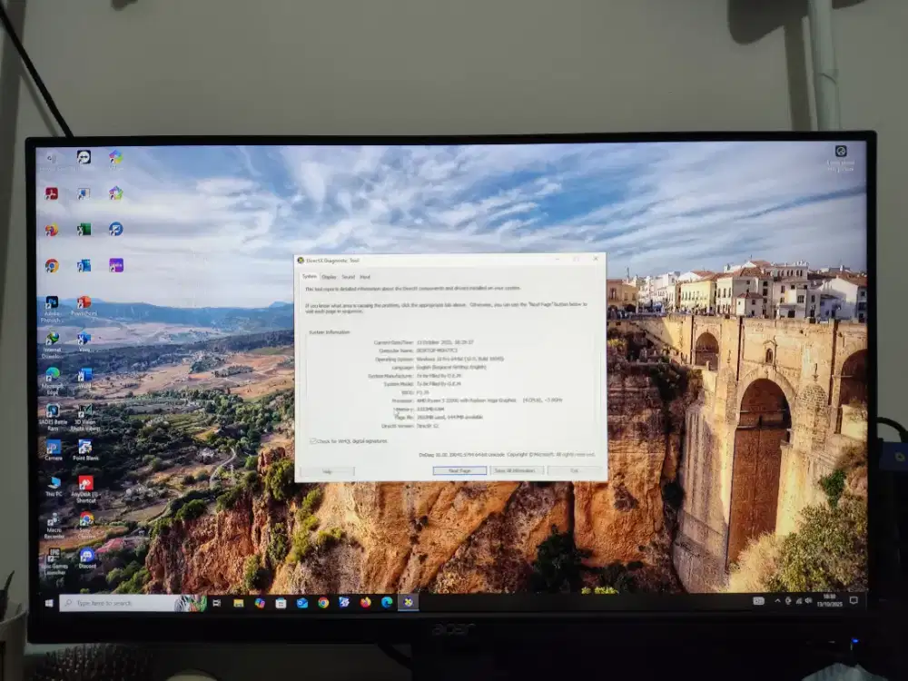 Pc full set monitor keybord mouse