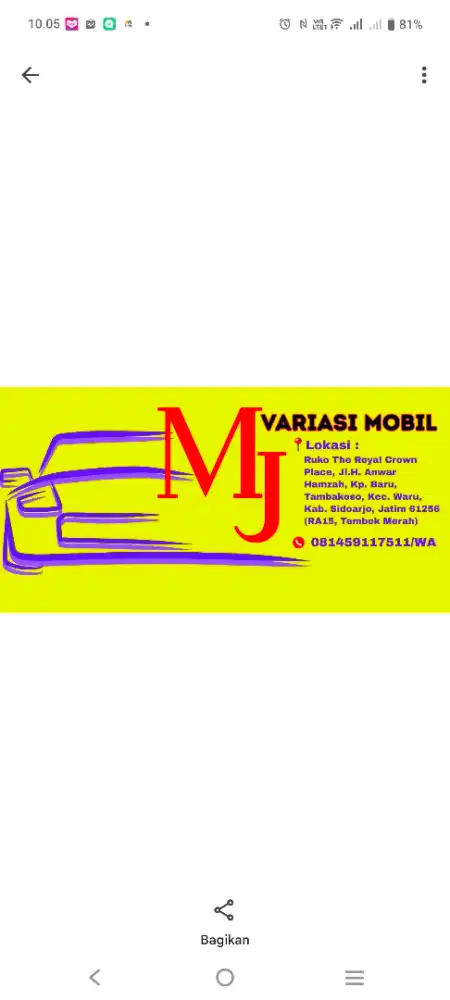 Jual accesories mobil dan jasa segala macam variasi mobil
