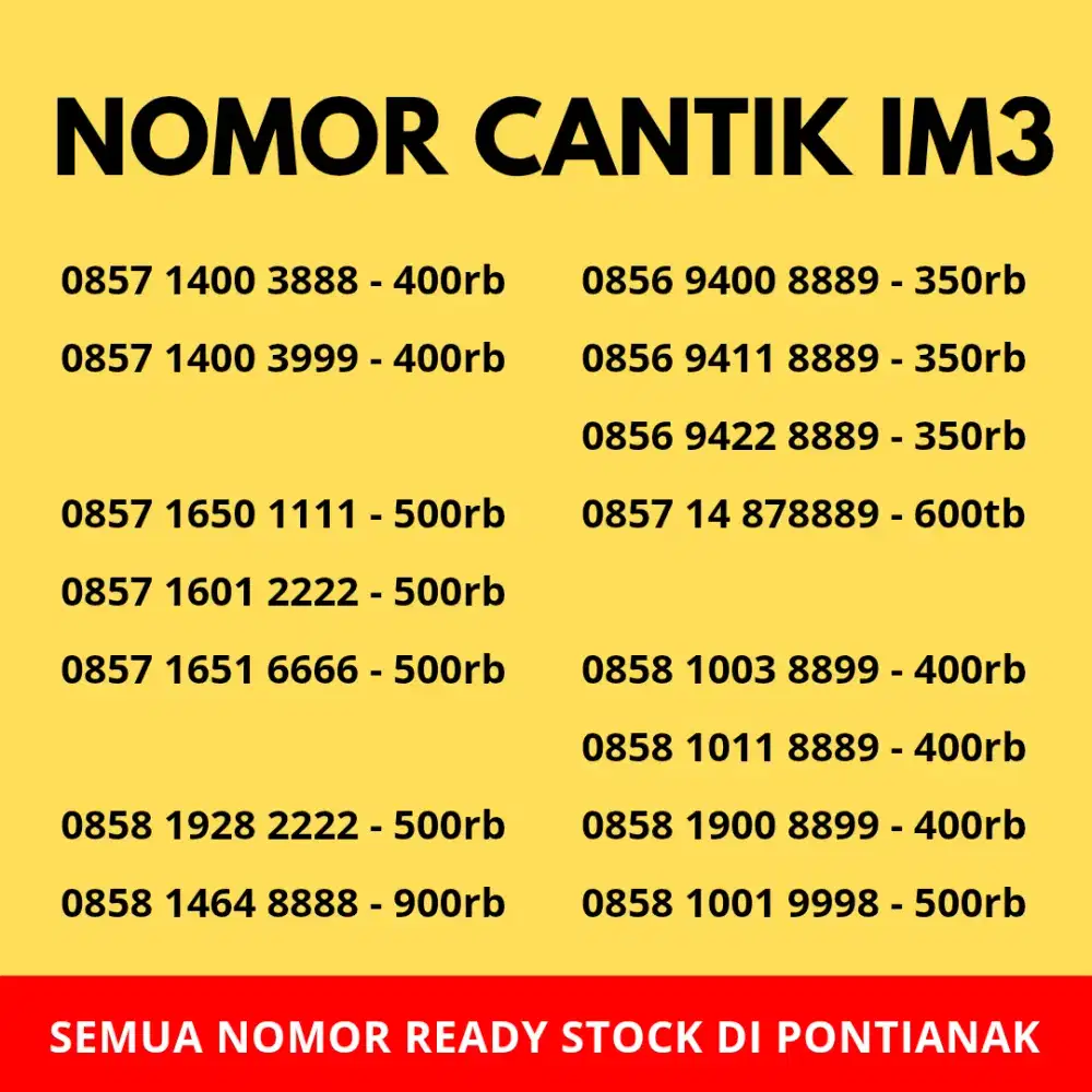Nomor Cantik IM3 ooredoo