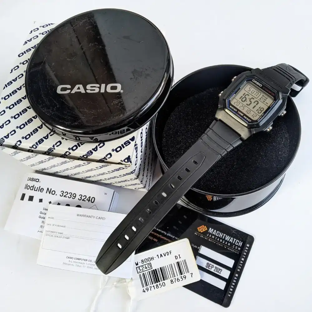 jam tangan digital Casio original W800 H 10 Year battery, fullset