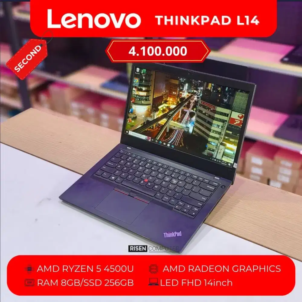 LENOVO THINKPAD L14 AMD Ryzen 5 4500U RAM 8GB SSD 256GB FHD 14inch