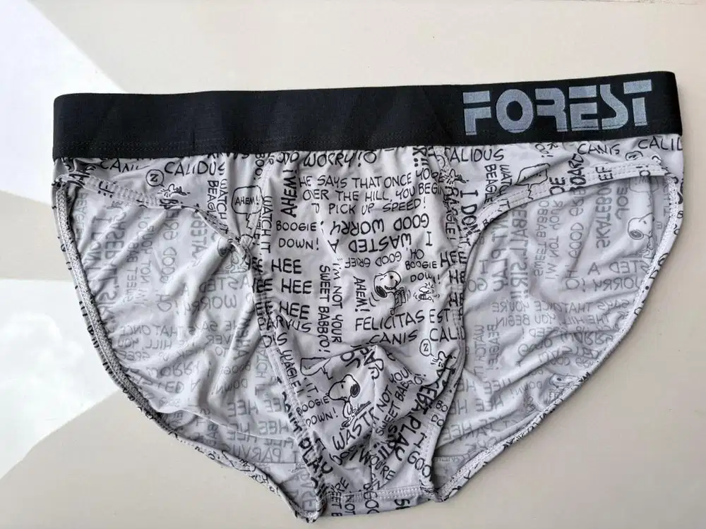 celana dalam segitiga peanuts forest (L/XL), tag ada, karet aman