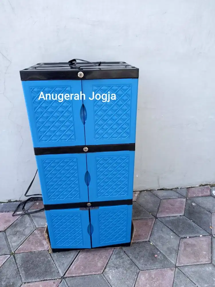 Promo Nih Lemari Pakaian 3 Susun full kunci Aquose
